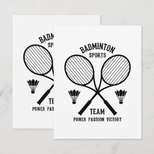 Badminton Sports Team RSVP Card