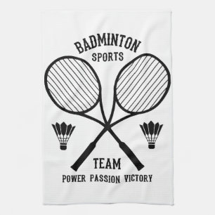 Badminton Sports Team Tea Towel