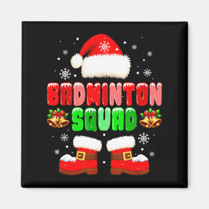 Badminton Squad Costume Christmas Player Team Funn Magnet