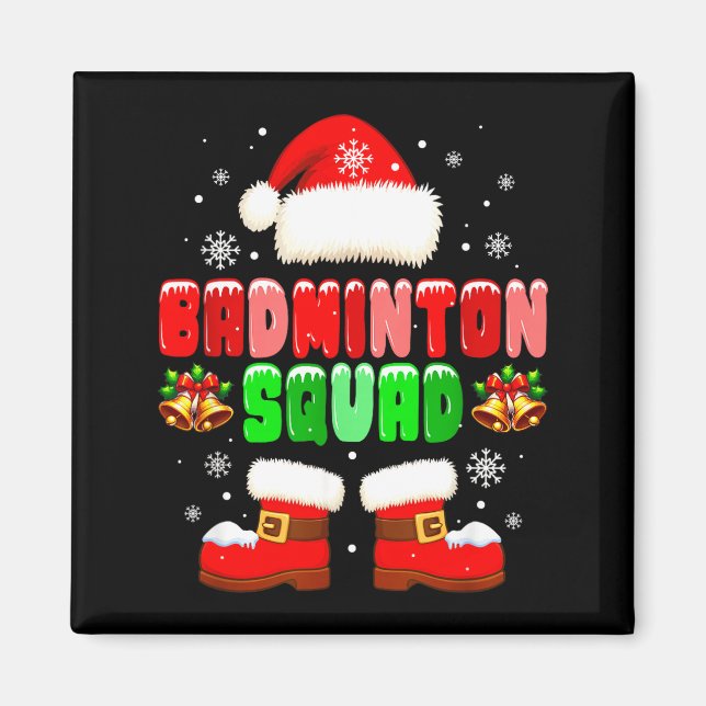 Badminton Squad Costume Christmas Player Team Funn Magnet (Front)