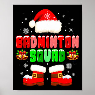 Badminton Squad Costume Christmas Player Team Funn Poster