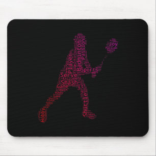 Badminton Squash Badminton Player Shuttle Mouse Pad