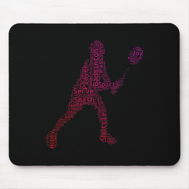 Badminton Squash Badminton Player Shuttle  Mouse Pad (Front)