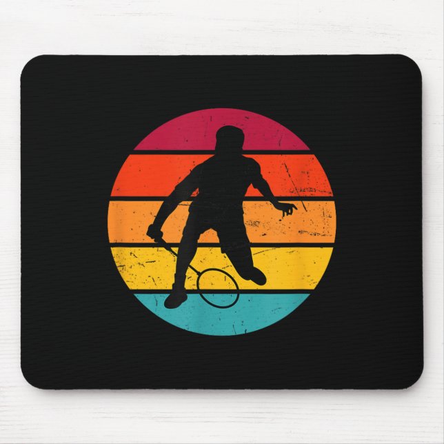 Badminton Squash Shuttle Womens Badminton Player  Mouse Pad (Front)