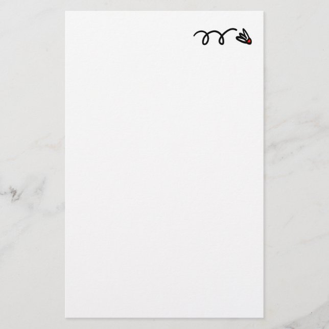 Badminton stationery paper for writing letters etc (Front)