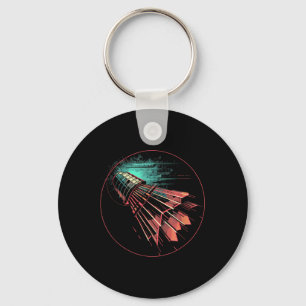 Badminton Steampunk Shuttle Player Key Ring
