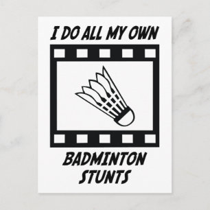 Badminton Stunts Postcard