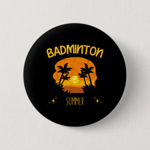 Badminton Summer Racket Shuttle Outdoor Game  6 Cm Round Badge