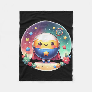 Badminton Superhero Super Hero Badminton  Fleece Blanket
