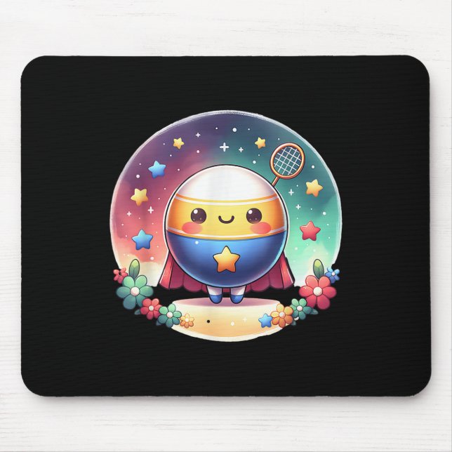 Badminton Superhero Super Hero Badminton  Mouse Pad (Front)