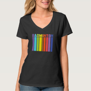 Badminton Tall Colourful Shuttle Cork Racquet Indo T-Shirt