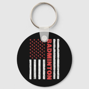Badminton Team American Flag Usa Badminton For Wom Key Ring