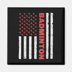 Badminton Team American Flag Usa Badminton For Wom Magnet