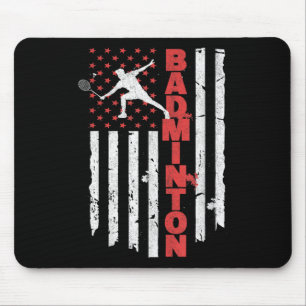 Badminton Team American Flag Usa Badminton For Wom Mouse Pad