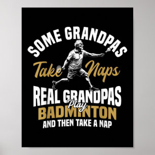 Badminton Team Grandma Shuttle Player Badminton Poster
