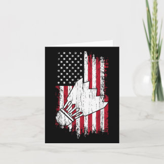 Badminton - Usa American Flag Badminton Tees Women Card