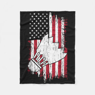 Badminton - Usa American Flag Badminton Tees Women Fleece Blanket