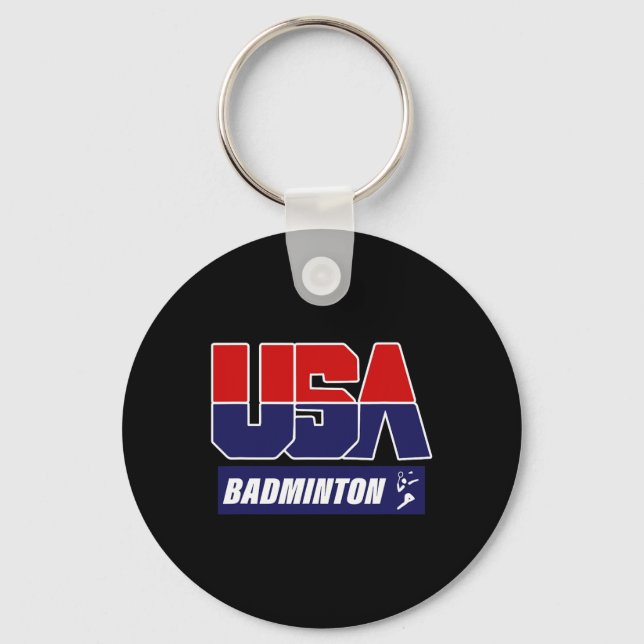 Badminton Usa  Key Ring (Front)