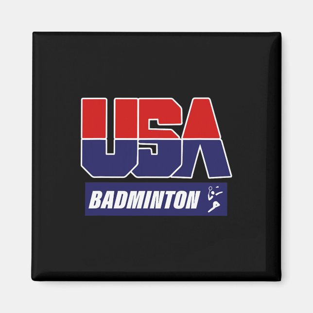 Badminton Usa  Magnet (Front)