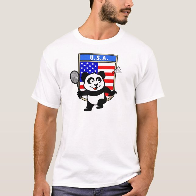 Badminton USA Panda T-Shirt (Front)