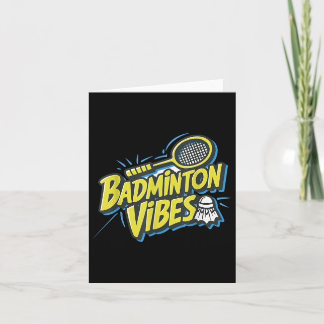 Badminton Vibes Shuttle  Card (Front)