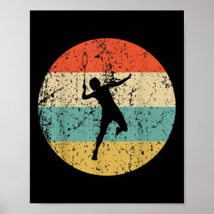 Badminton Vintage Retro Badminton Player  Poster