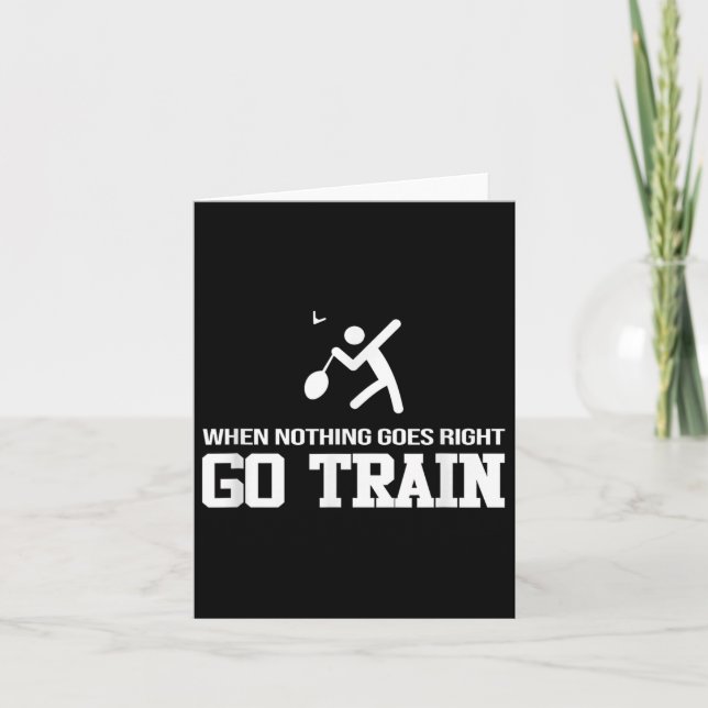 Badminton - When Nothing Goes Right - Go Train  Card (Front)
