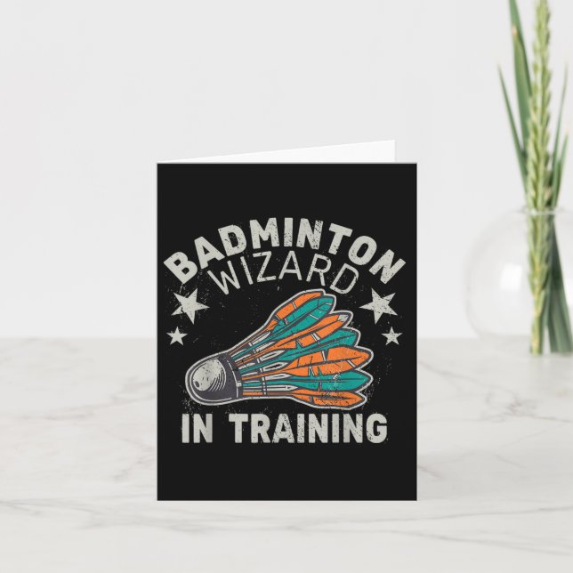 Badminton Wizard In Training Shuttle Sport Ball Sp Card (Front)