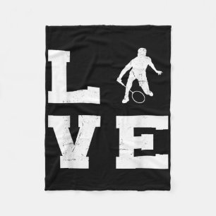 Badminton Womens Mens Badminton Player Shuttle Fleece Blanket