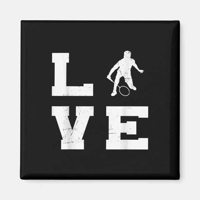 Badminton Womens Mens Badminton Player Shuttle  Magnet (Front)