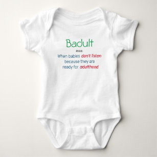 Badult Adulthood Adult Baby Bodysuit