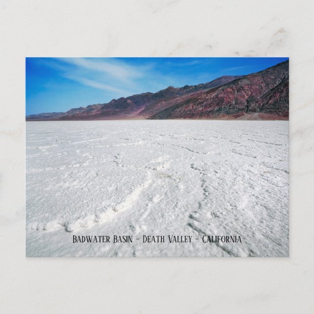 Badwater Basin, Death Valley, California, Postcard (Front)