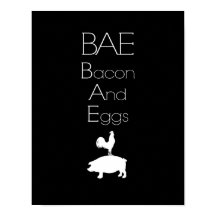 BAE 0 Bacon and Eggs Kitchen Poster