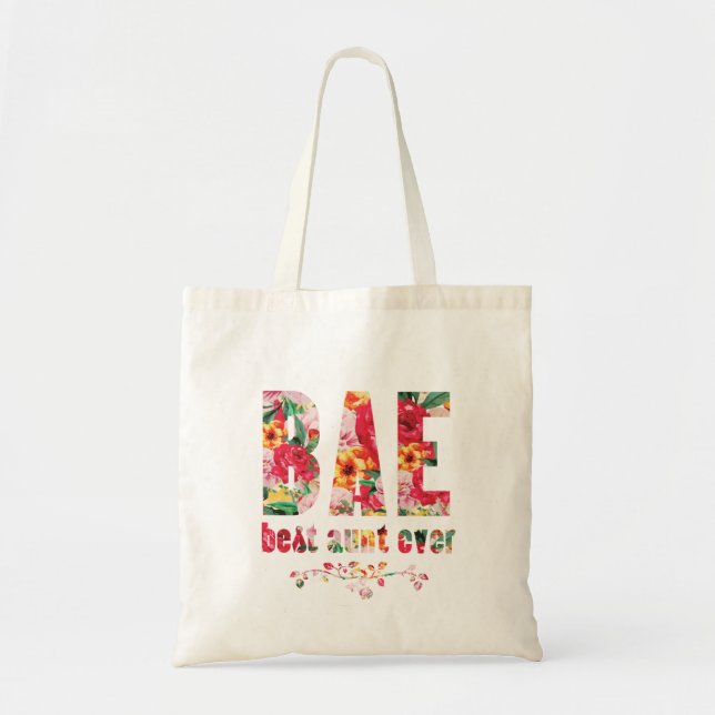 Bae best aunt ever tote bag (Front)