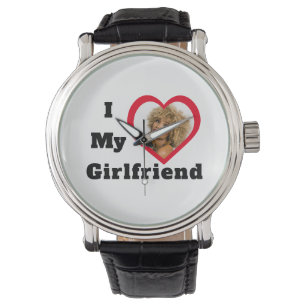 Bae Personalised Custom Photo I Love My Girlfriend Watch
