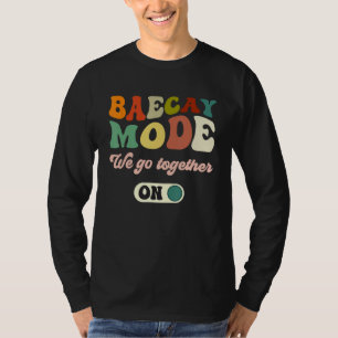 Baecay Mode On Vacation Retro Groovy Bae Couple Ma T-Shirt