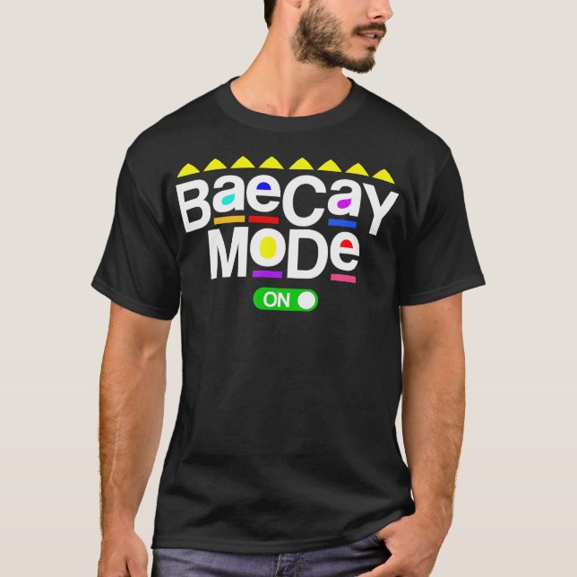 Baecay Mode Vacation Boyfriend Girlfriend 80s 90s  T-Shirt (Front)