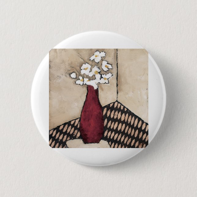 BAG05 Red Vase.tif 6 Cm Round Badge (Front)