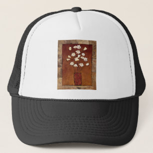 BAG12 White Flowers.tif Trucker Hat