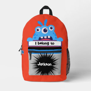 Bag Buddy Blue Tri Monster Personalised Backpack