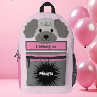 Bag Buddy Poodle Dog Personalised Backpack