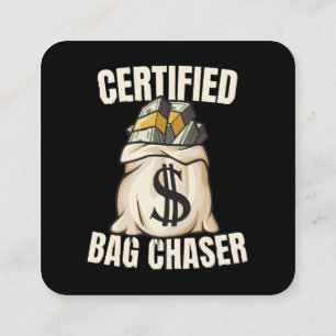 bag chaser square business card