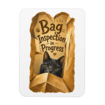 Bag Inspection in Progress Cute Cat