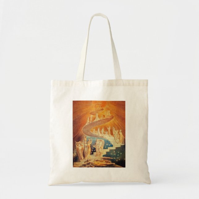 Bag:  Jacob's Ladder - William Blake Tote Bag (Front)