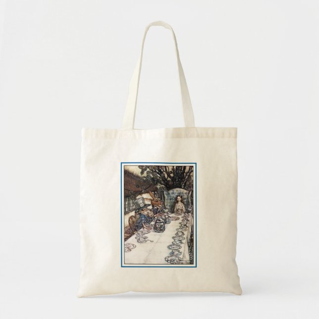 Bag:  Mad Hatter Tea Party - Rackham Tote Bag (Front)