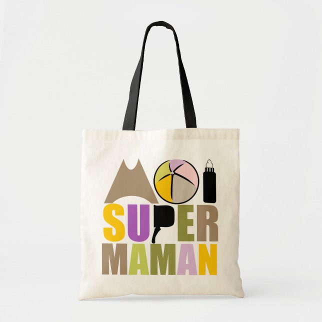 Bag Me Super Mom - Logo Colors Nature (Front)