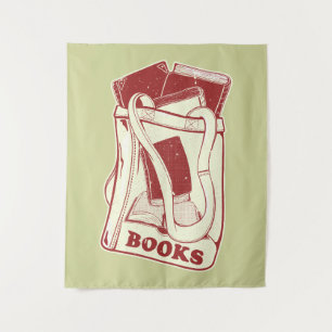 Bag of books I love to read Tapestry