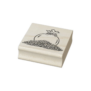 bag of coins art stamp