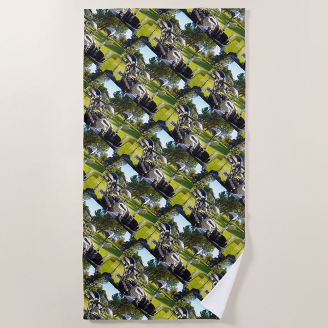 Bag Of Golf Clubs, Beach Towel (Front)