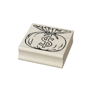 Bag of Money Rubber Stamp 